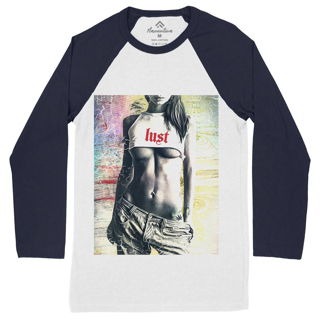 Lust Mens Long Sleeve Baseball T-Shirt Art A872