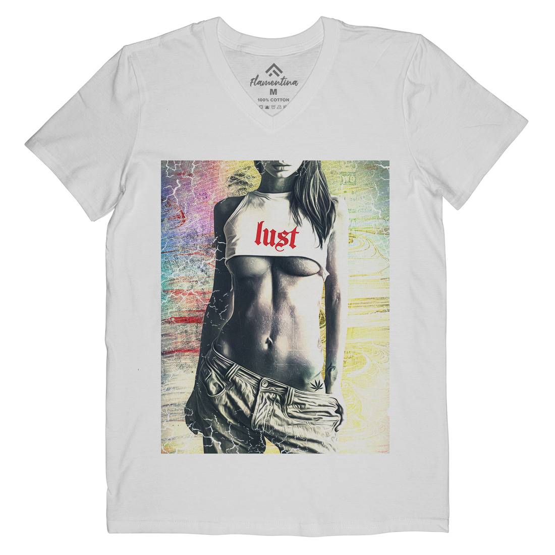 Lust Mens V-Neck T-Shirt Art A872