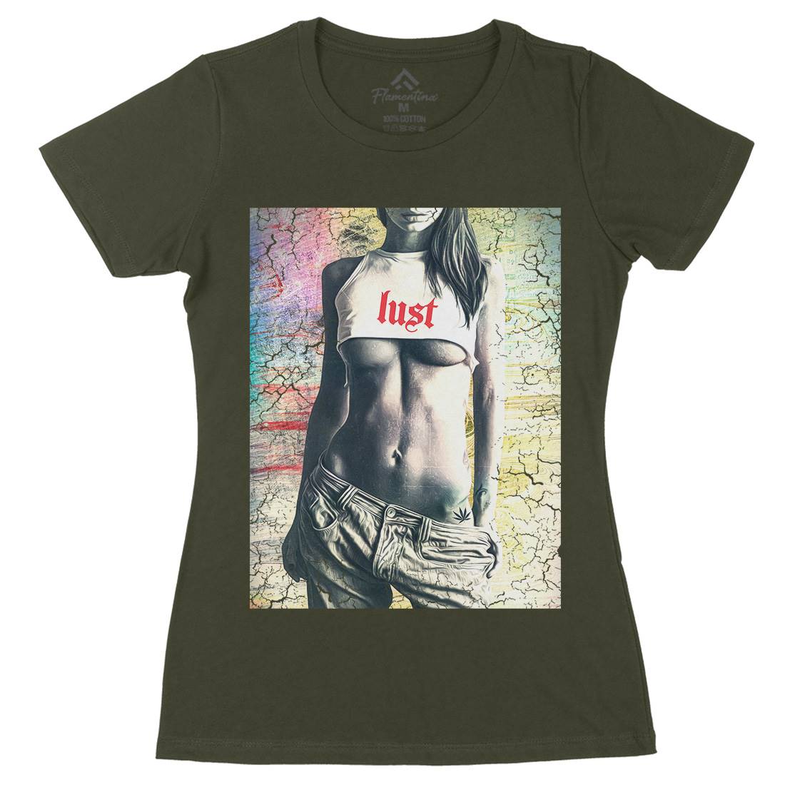 Lust Womens Organic Crew Neck T-Shirt Art A872