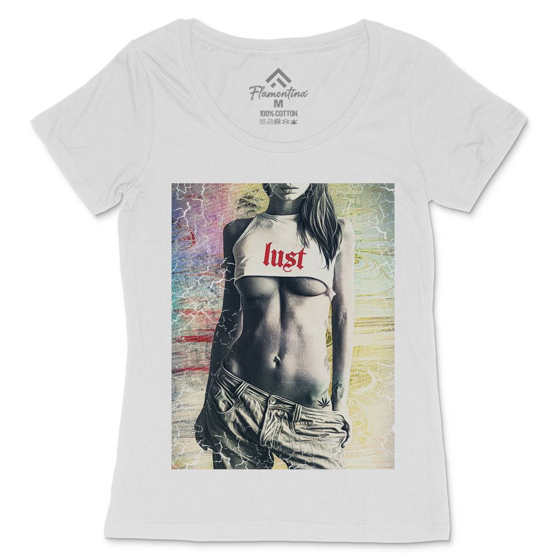 Lust Womens Scoop Neck T-Shirt Art A872