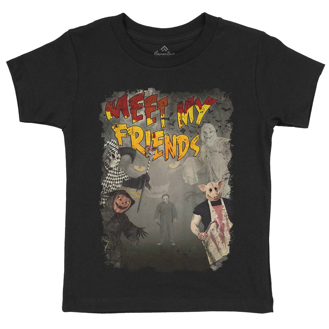Meet My Friends Kids Crew Neck T-Shirt Horror A875