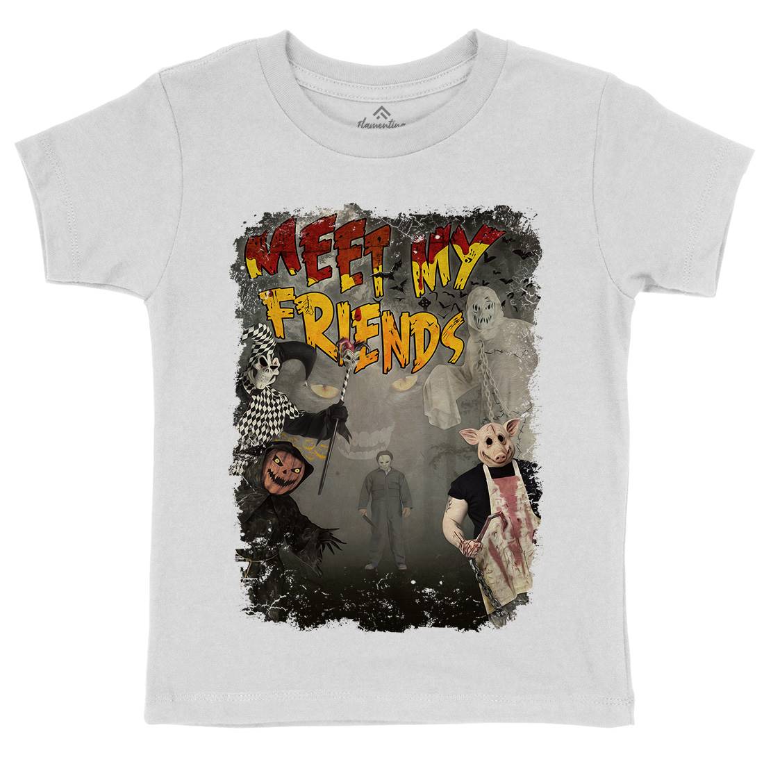 Meet My Friends Kids Crew Neck T-Shirt Horror A875
