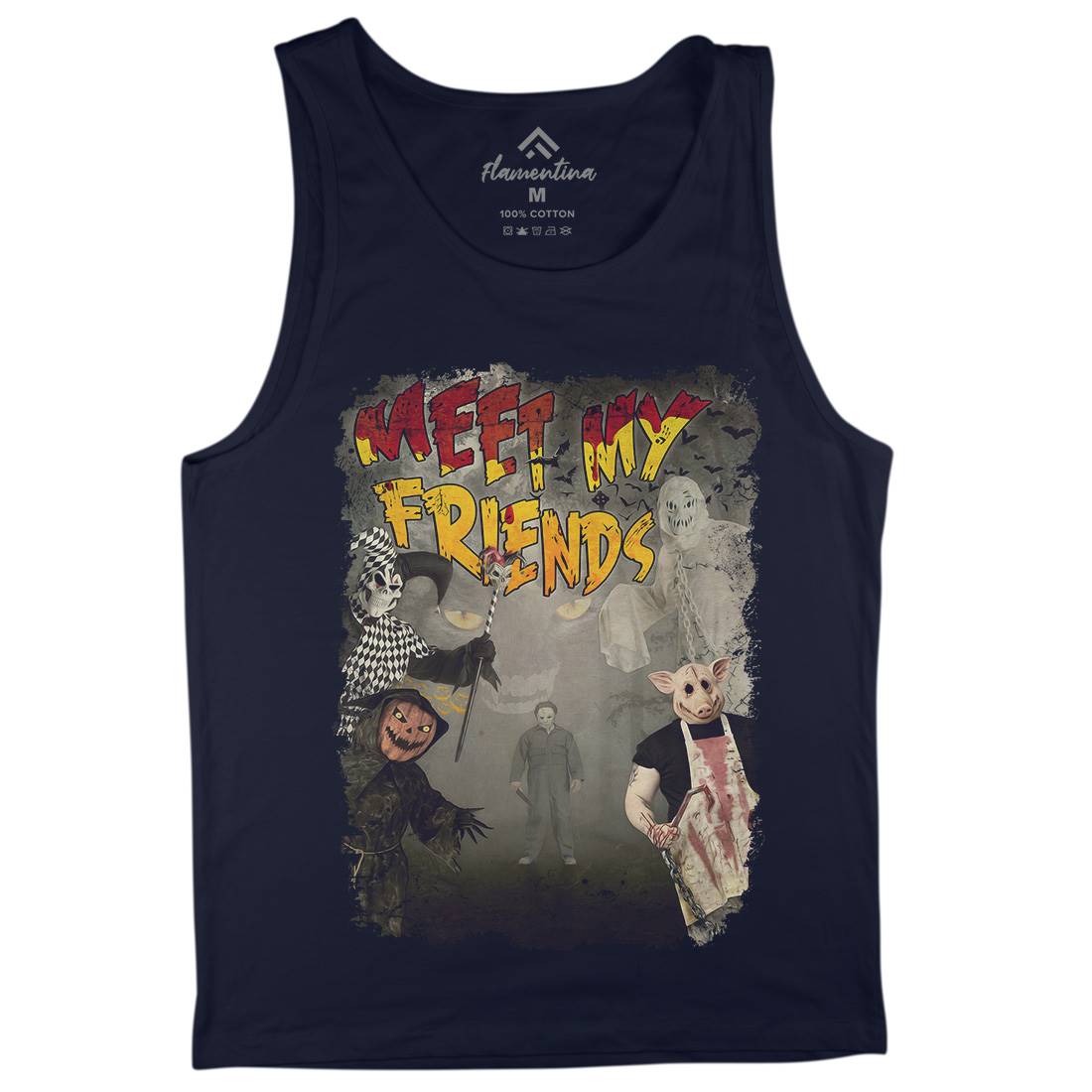 Meet My Friends Mens Tank Top Vest Horror A875