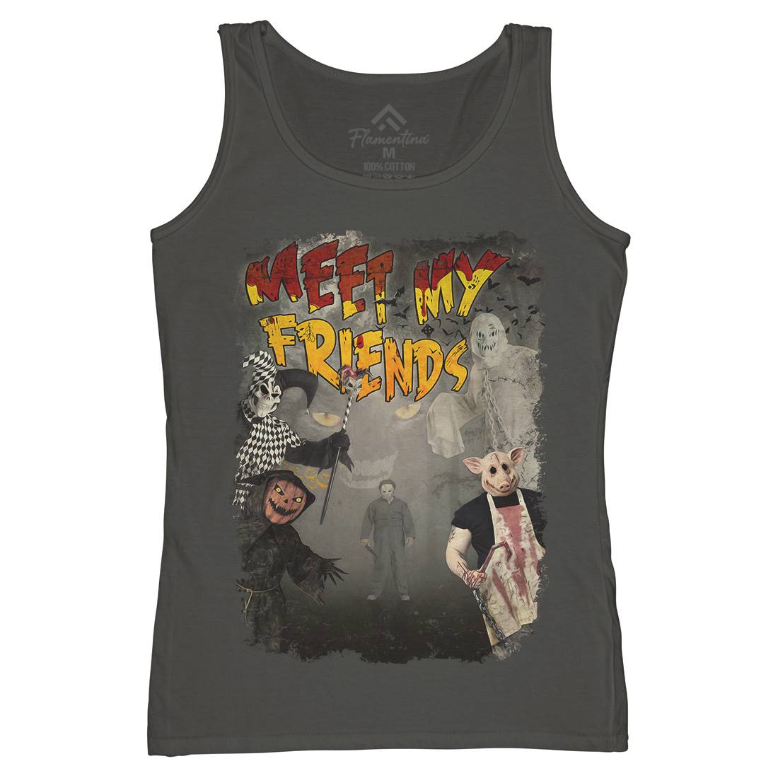 Meet My Friends Womens Organic Tank Top Vest Horror A875