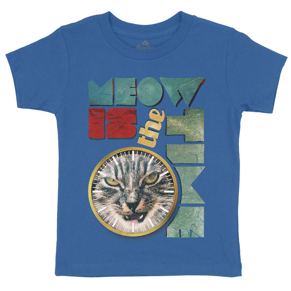 Meow Is The Time Kids Organic Crew Neck T-Shirt Animals A876