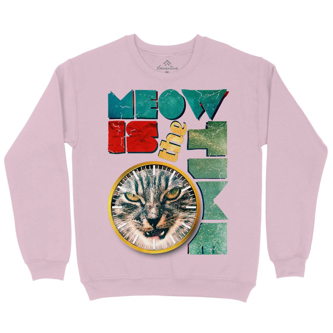 Meow Is The Time Kids Crew Neck Sweatshirt Animals A876