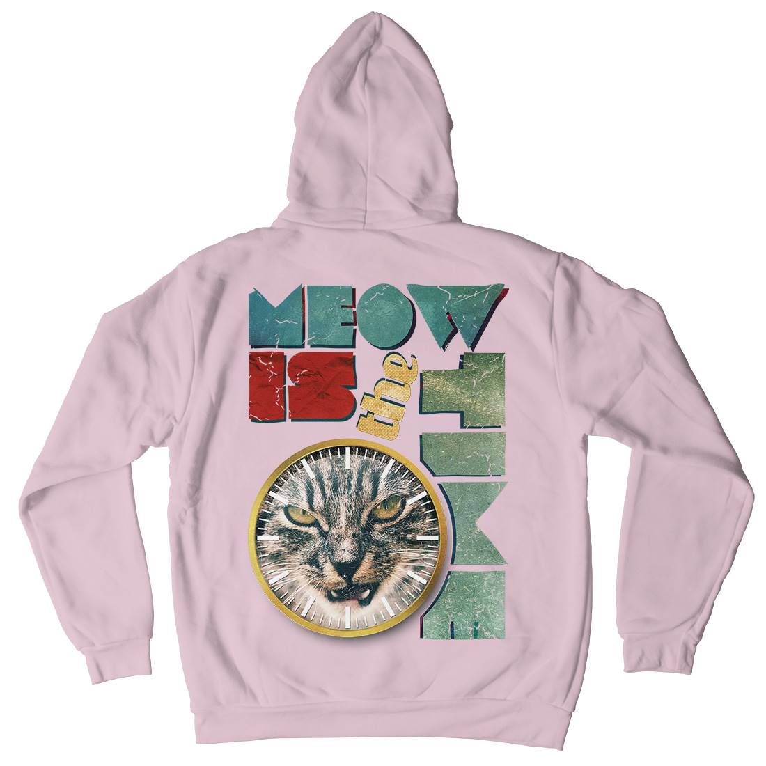Meow Is The Time Kids Crew Neck Hoodie Animals A876