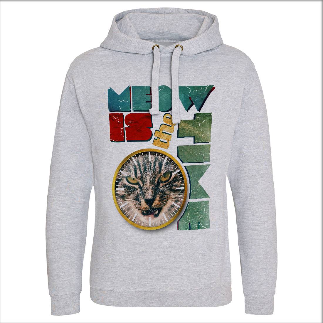 Meow Is The Time Mens Hoodie Without Pocket Animals A876
