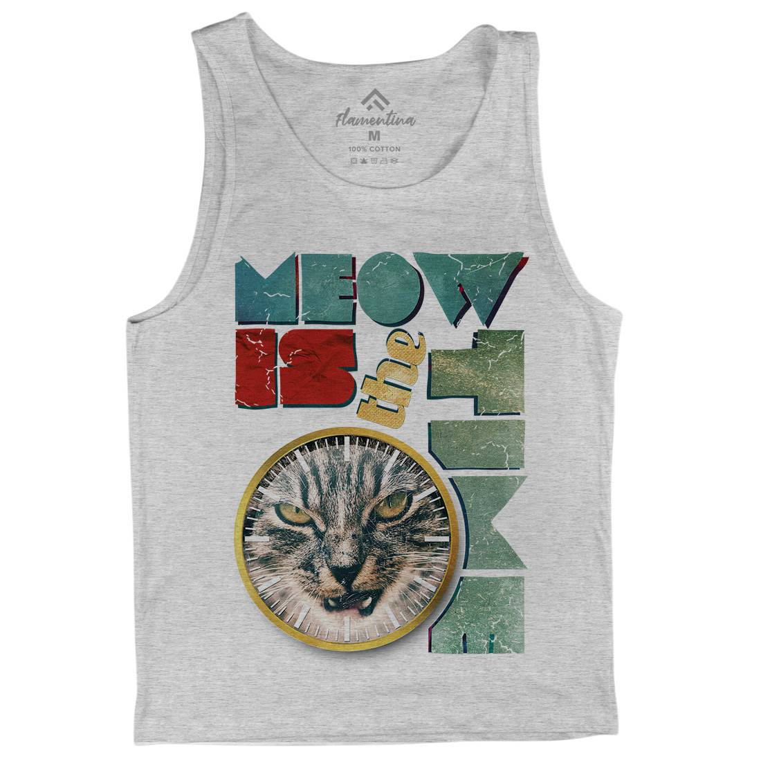 Meow Is The Time Mens Tank Top Vest Animals A876