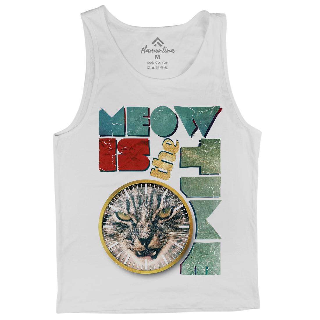 Meow Is The Time Mens Tank Top Vest Animals A876
