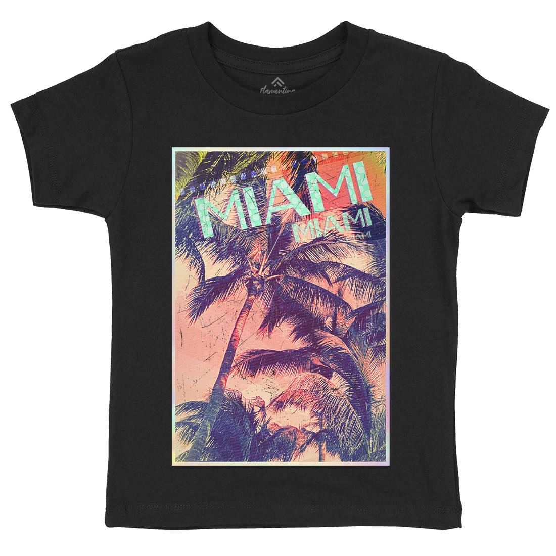 Miami Kids Organic Crew Neck T-Shirt Art A877