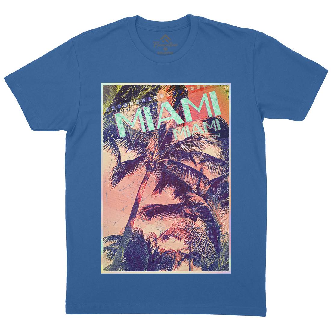 Miami Mens Crew Neck T-Shirt Art A877