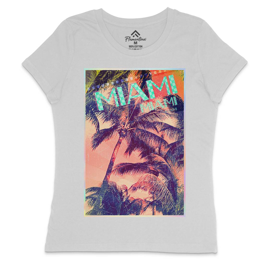 Miami Womens Crew Neck T-Shirt Art A877