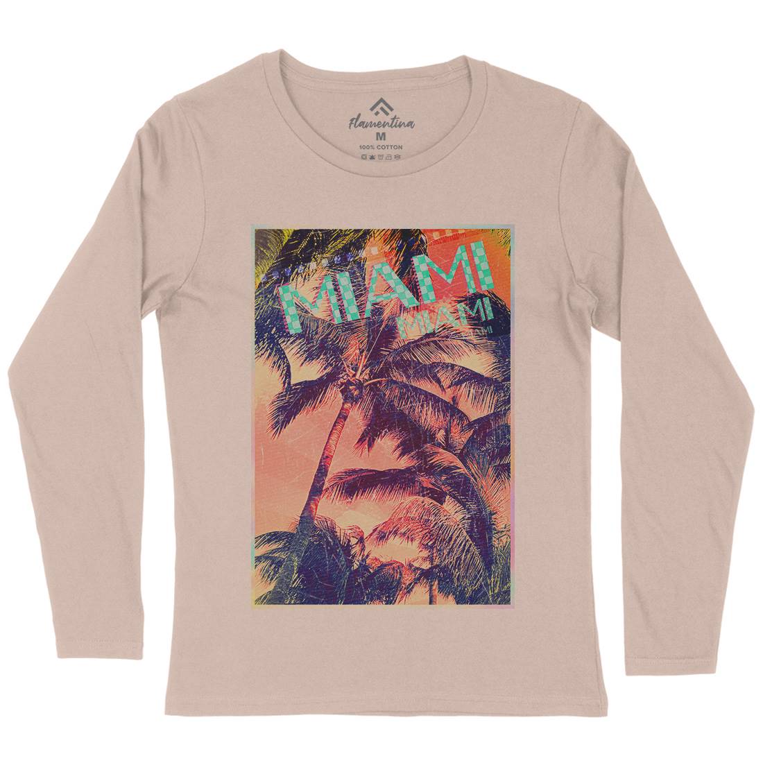 Miami Womens Long Sleeve T-Shirt Art A877
