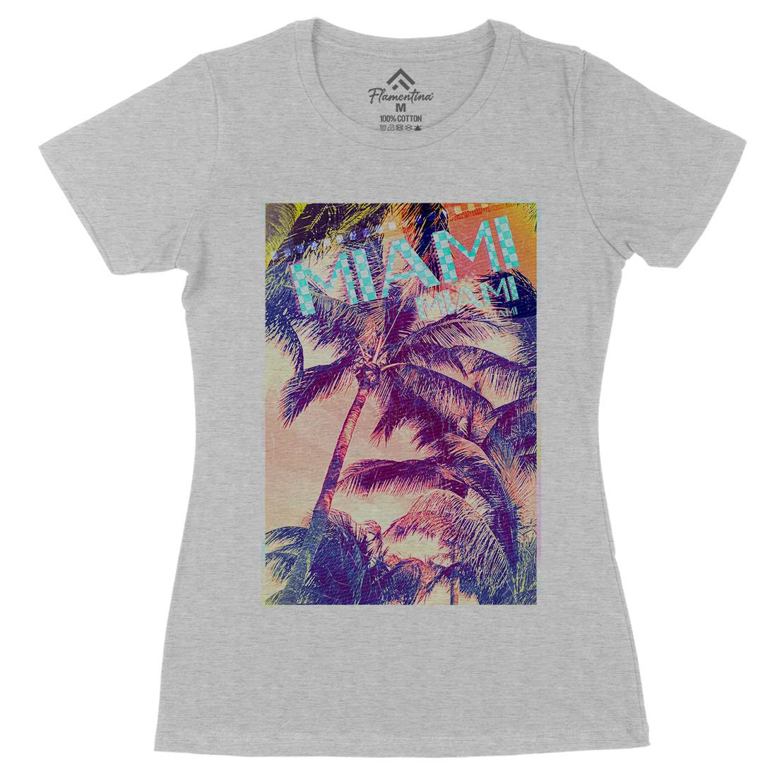 Miami Womens Organic Crew Neck T-Shirt Art A877