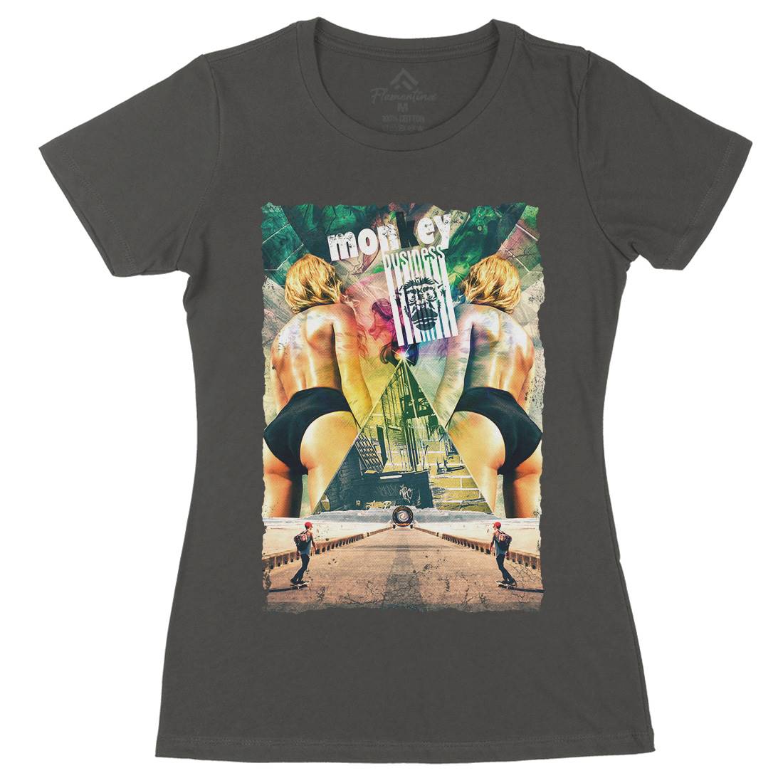 Monkey Business Womens Organic Crew Neck T-Shirt Work A880