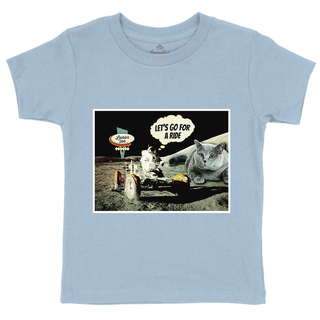 Moon Ride Kids Organic Crew Neck T-Shirt Space A882