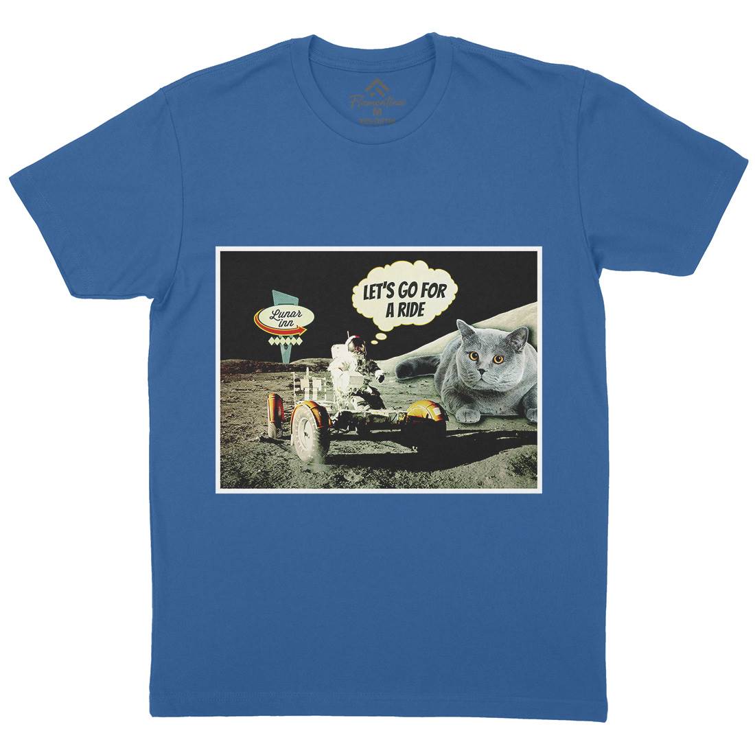 Moon Ride Mens Organic Crew Neck T-Shirt Space A882