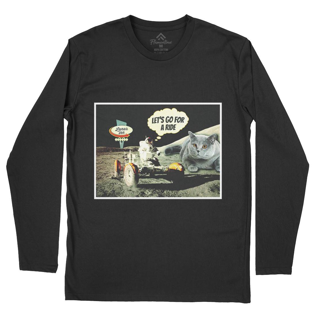 Moon Ride Mens Long Sleeve T-Shirt Space A882