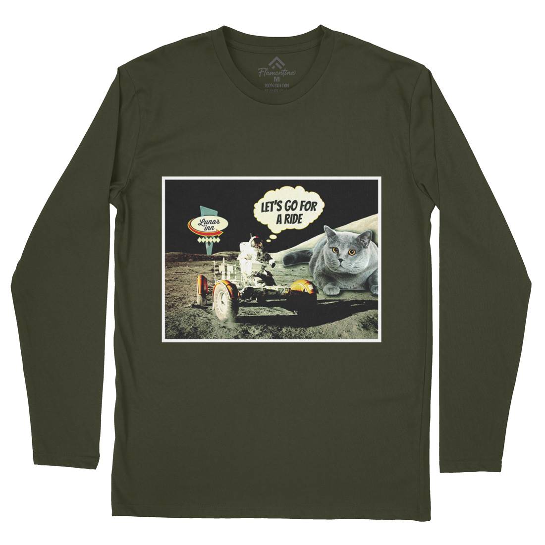 Moon Ride Mens Long Sleeve T-Shirt Space A882