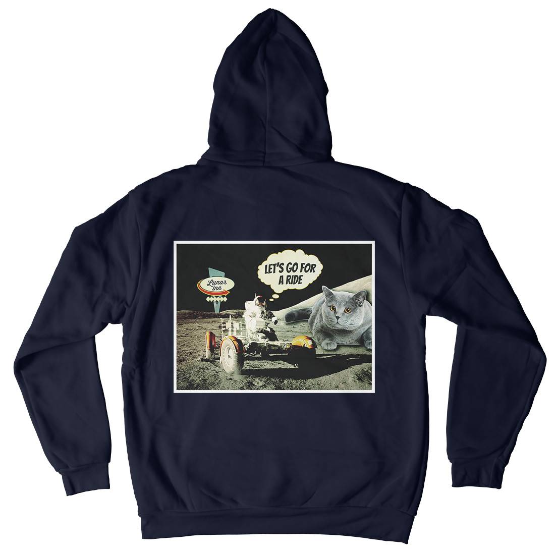 Moon Ride Mens Hoodie With Pocket Space A882