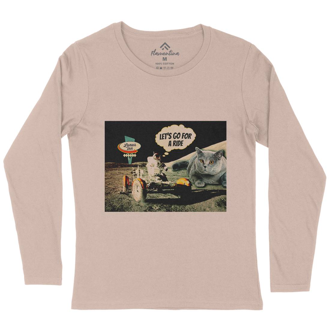 Moon Ride Womens Long Sleeve T-Shirt Space A882