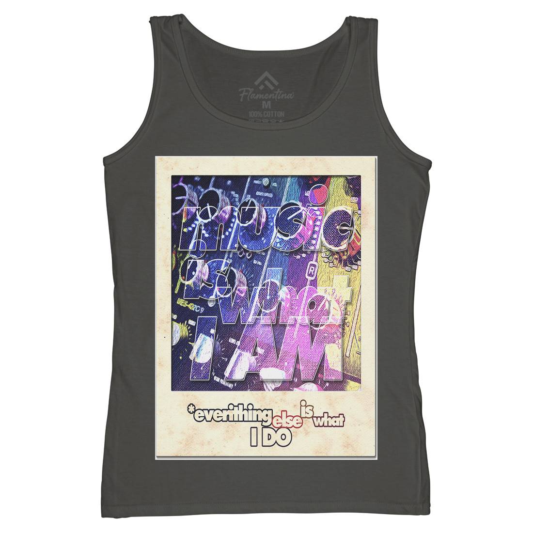 Music Is What I Am Womens Organic Tank Top Vest Music A884