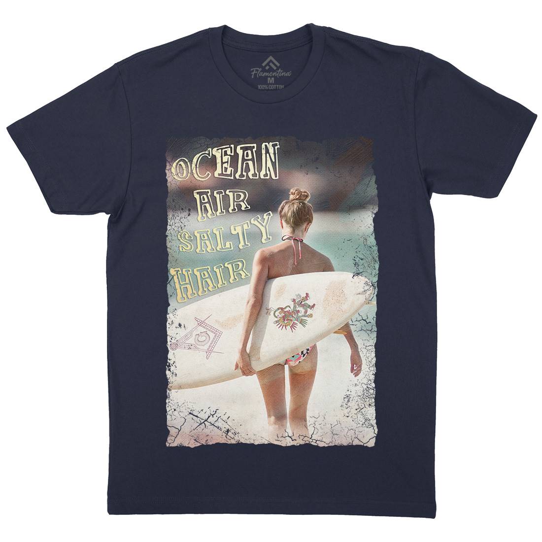 Ocean Air Salty Hair Mens Crew Neck T-Shirt Surf A889
