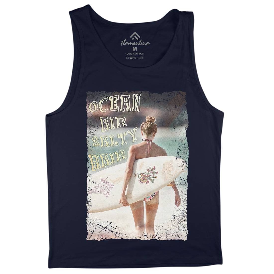Ocean Air Salty Hair Mens Tank Top Vest Surf A889