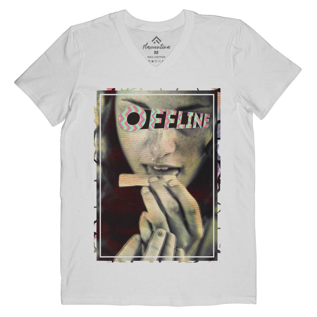 Offline Mens V-Neck T-Shirt Drugs A890