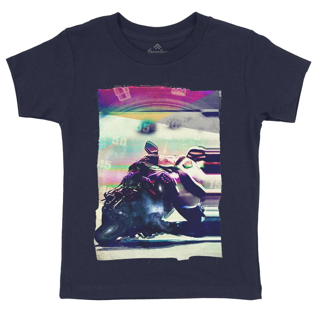 On Time Kids Organic Crew Neck T-Shirt Motorcycles A891