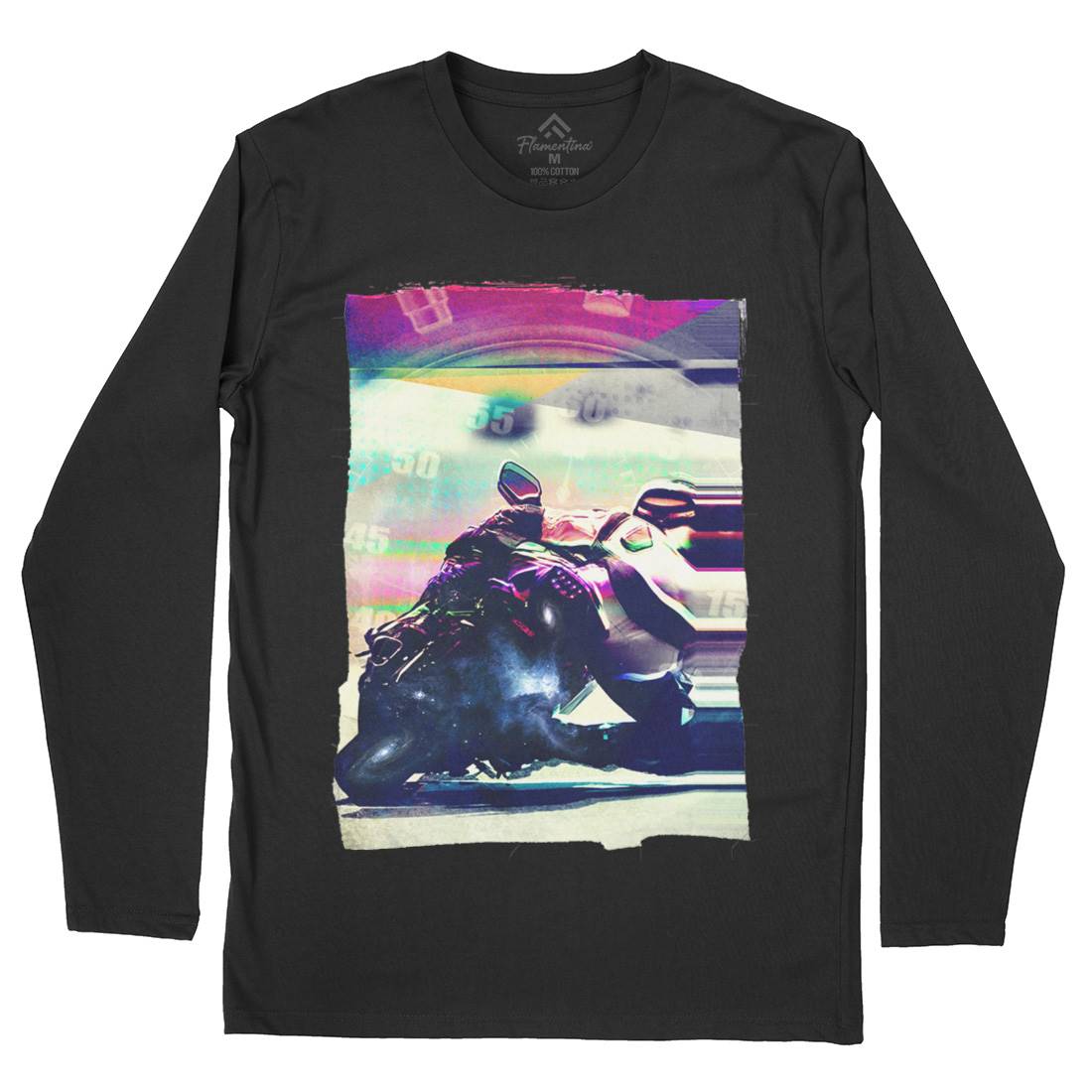 On Time Mens Long Sleeve T-Shirt Motorcycles A891