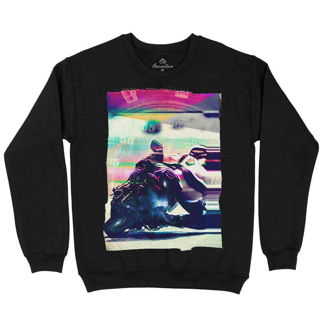 On Time Mens Crew Neck Sweatshirt Motorcycles A891