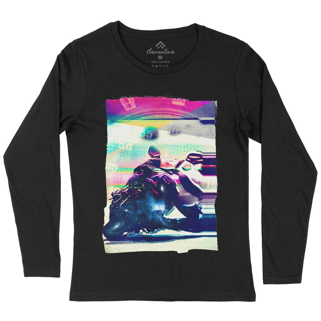 On Time Womens Long Sleeve T-Shirt Motorcycles A891