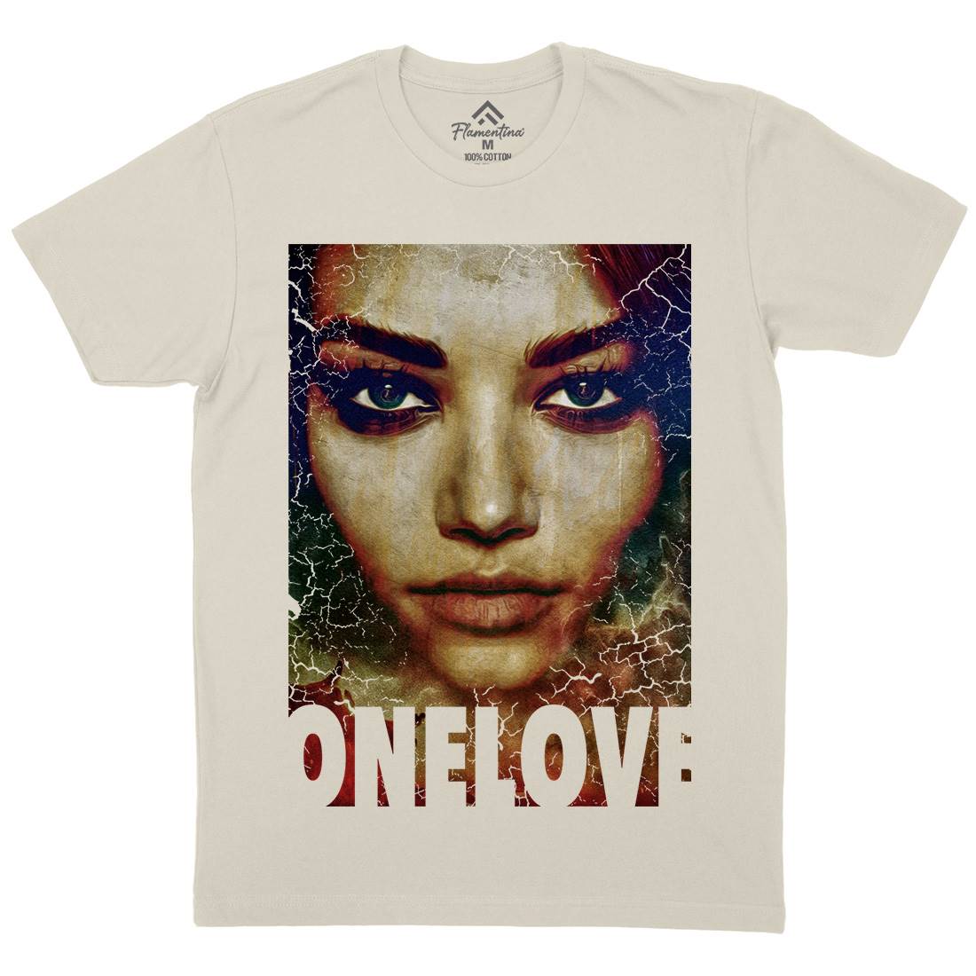 One Love Mens Organic Crew Neck T-Shirt Illuminati A892