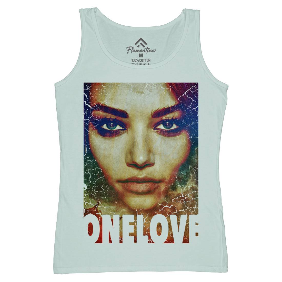 One Love Womens Organic Tank Top Vest Illuminati A892