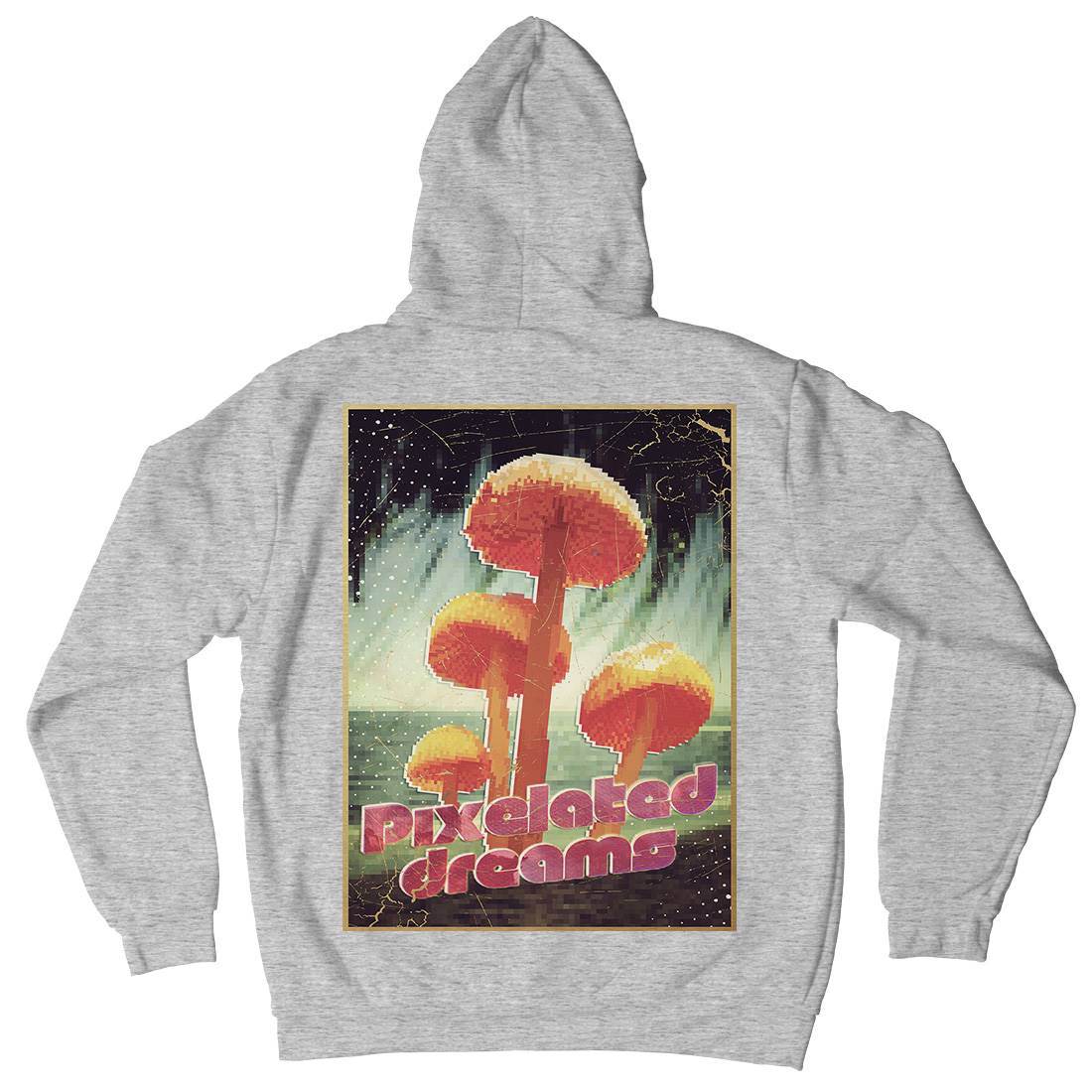 Pixelated Dreams Mens Hoodie With Pocket Drugs A893
