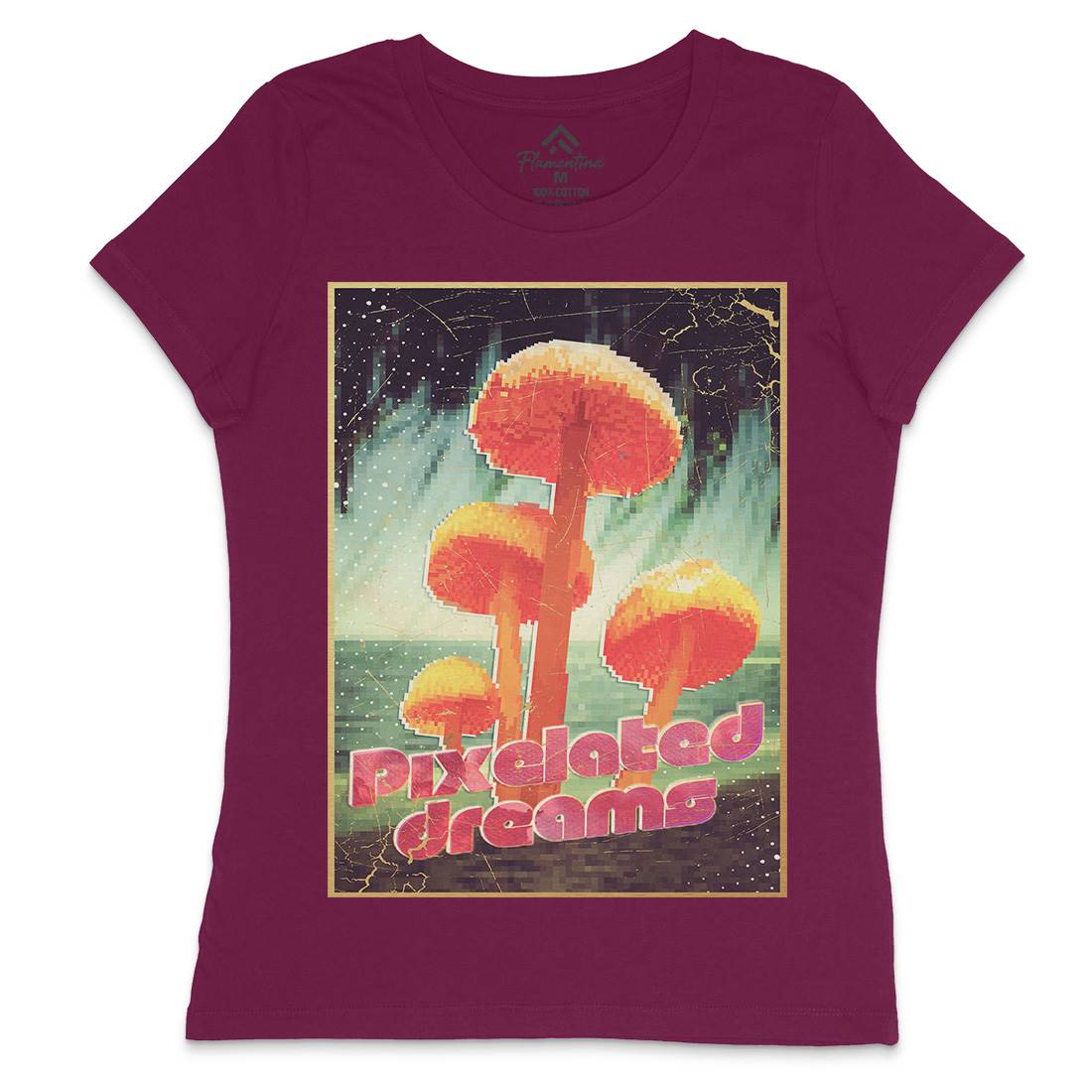 Pixelated Dreams Womens Crew Neck T-Shirt Drugs A893