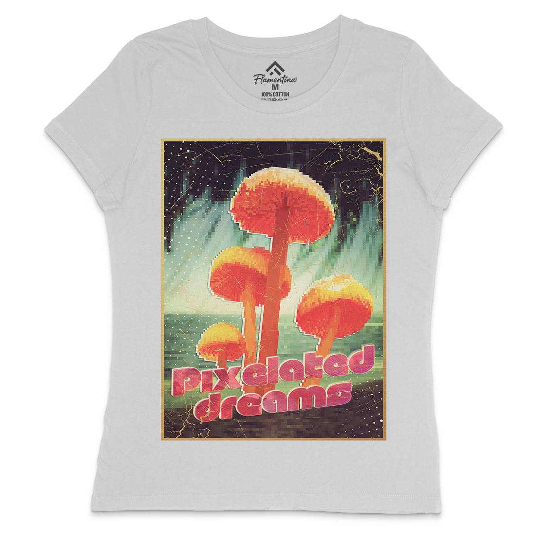 Pixelated Dreams Womens Crew Neck T-Shirt Drugs A893
