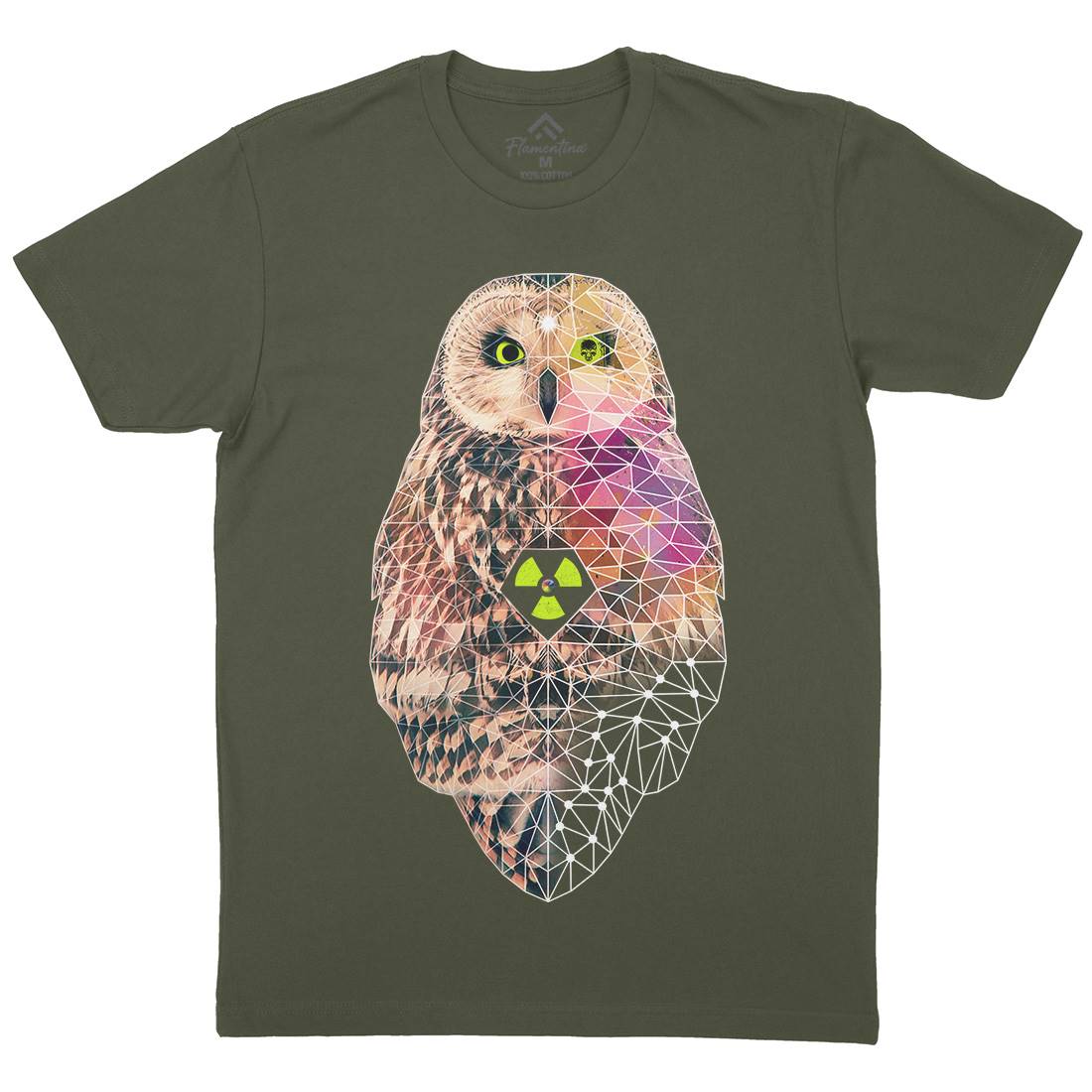 Poly Owlism Mens Organic Crew Neck T-Shirt Animals A894