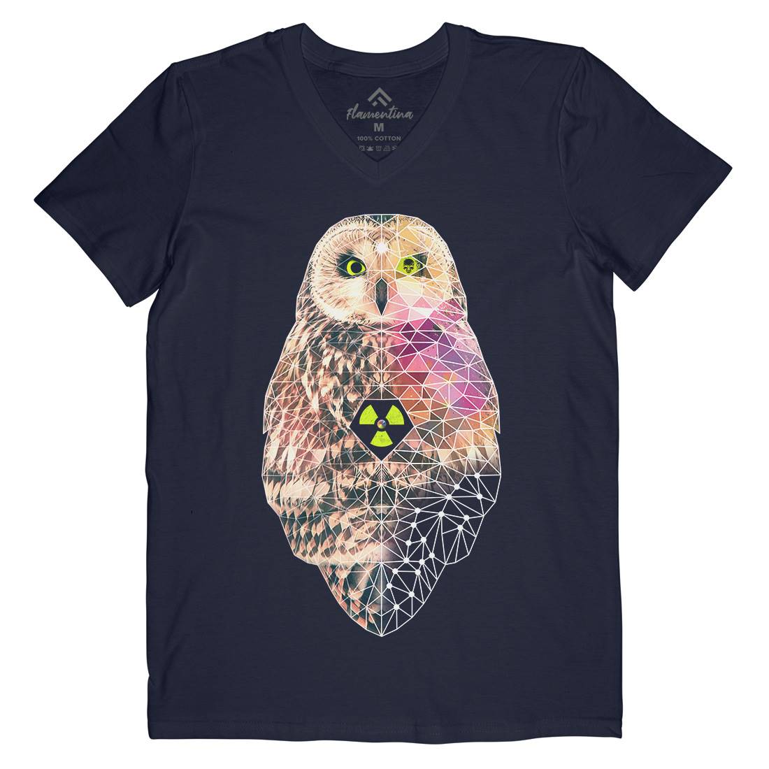 Poly Owlism Mens Organic V-Neck T-Shirt Animals A894