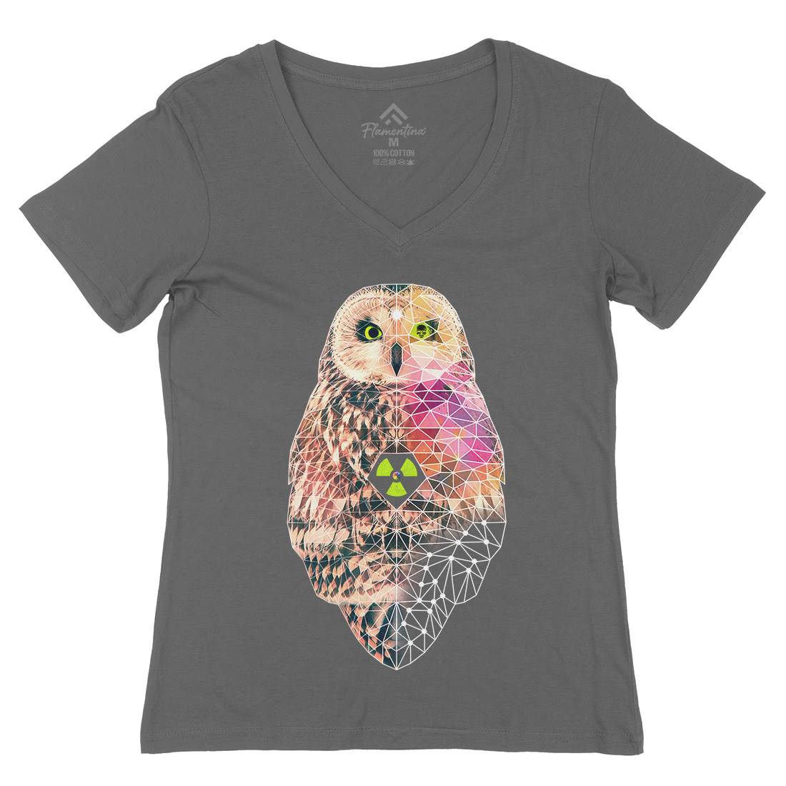 Poly Owlism Womens Organic V-Neck T-Shirt Animals A894