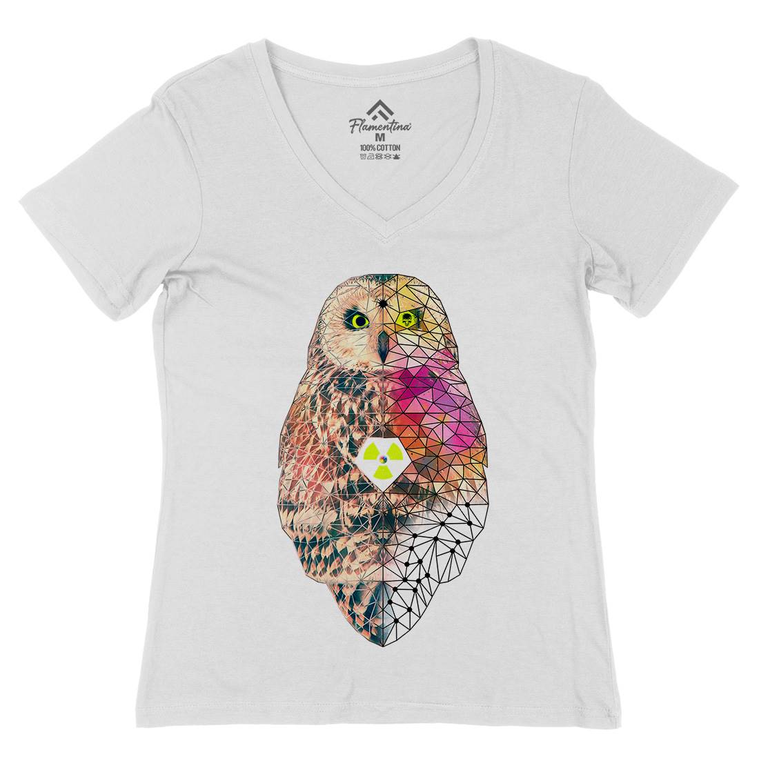 Poly Owlism Womens Organic V-Neck T-Shirt Animals A894