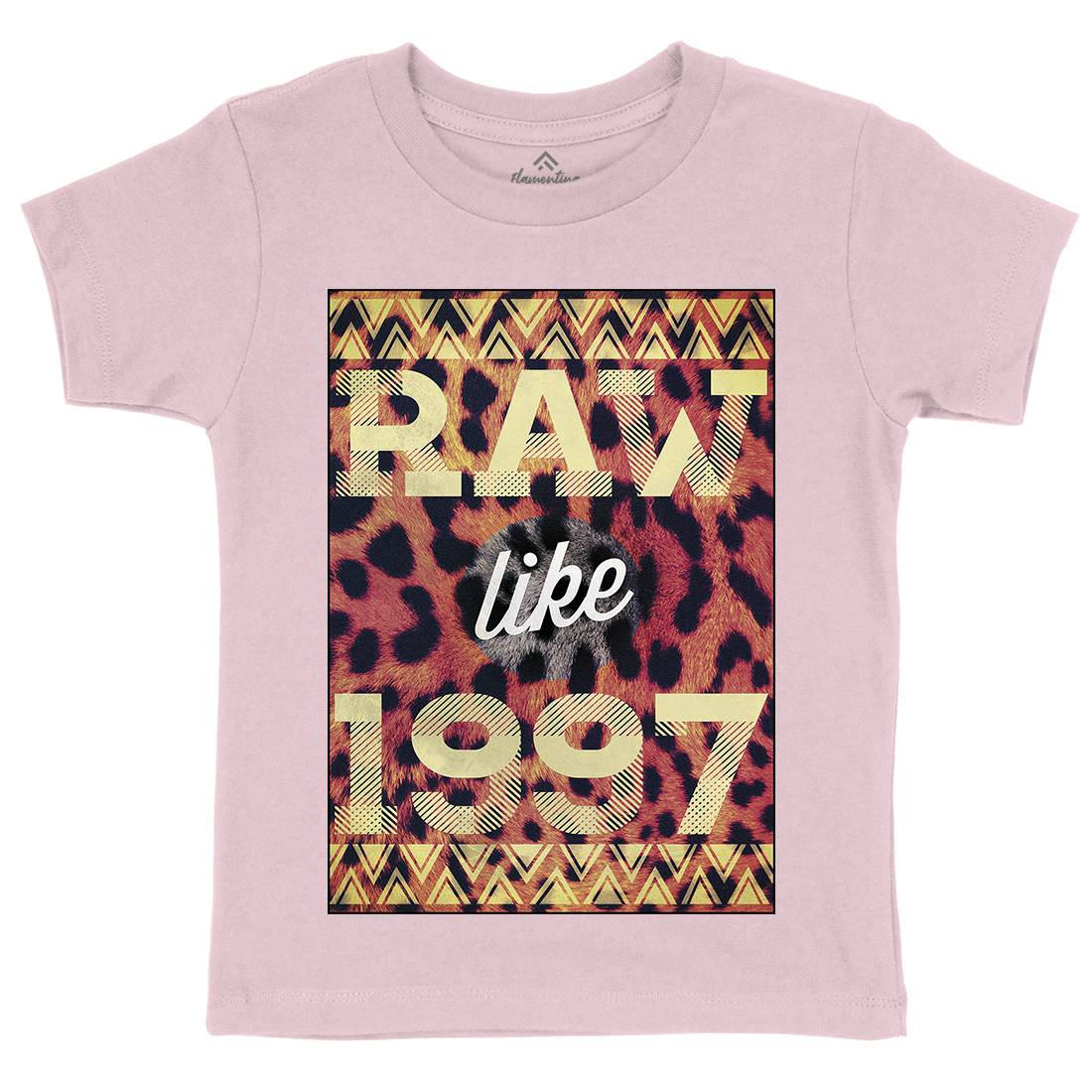 Raw Like &#39;97 Kids Organic Crew Neck T-Shirt Retro A897