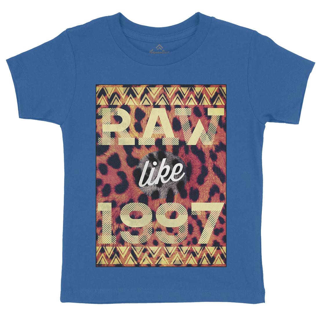 Raw Like &#39;97 Kids Organic Crew Neck T-Shirt Retro A897