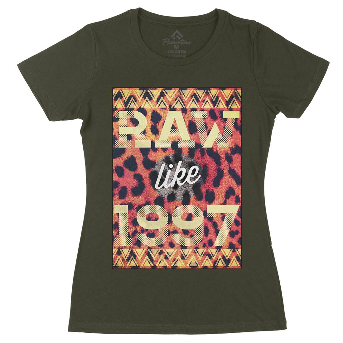 Raw Like &#39;97 Womens Organic Crew Neck T-Shirt Retro A897