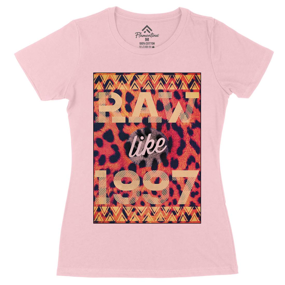 Raw Like &#39;97 Womens Organic Crew Neck T-Shirt Retro A897