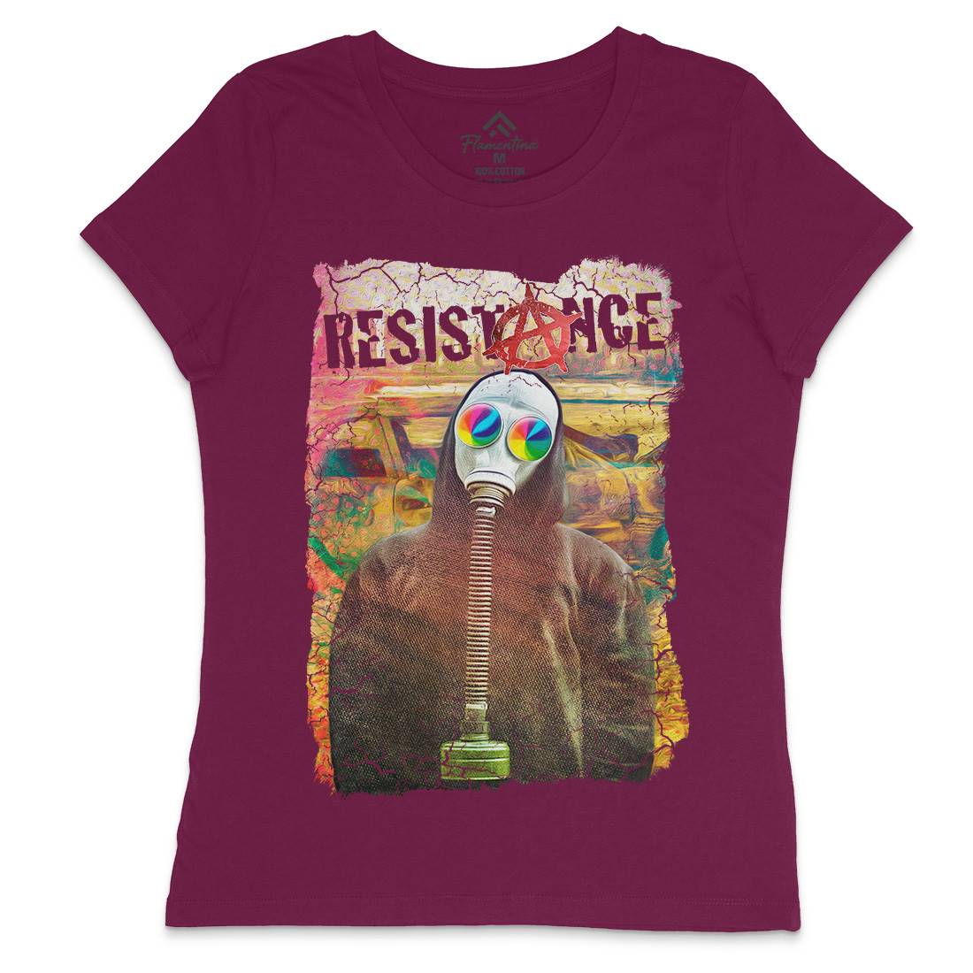 Resistance Womens Crew Neck T-Shirt Illuminati A898