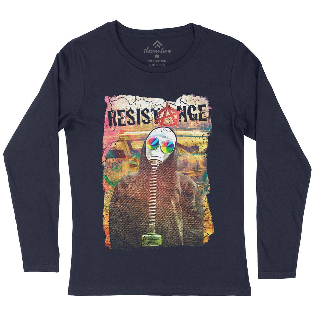 Resistance Womens Long Sleeve T-Shirt Illuminati A898