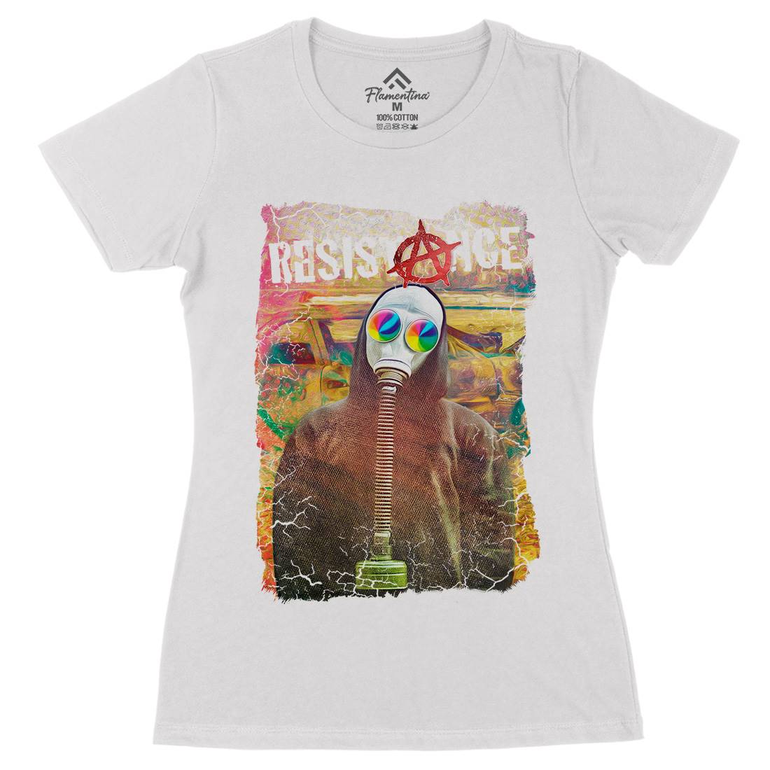 Resistance Womens Organic Crew Neck T-Shirt Illuminati A898